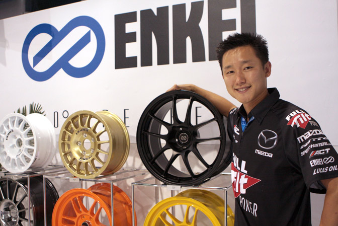 Joon Maeng at Enkei Wheels SEMA Booth 2010