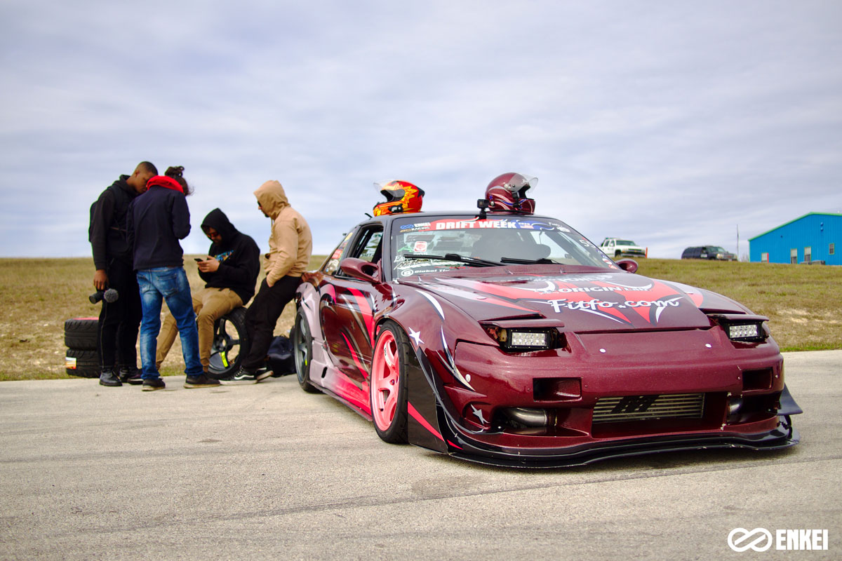 Dustin Miles and the Fifto Culture crew 240SX S13 Drift car